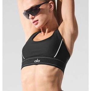 ALO yoga airlift suit up black and white bra